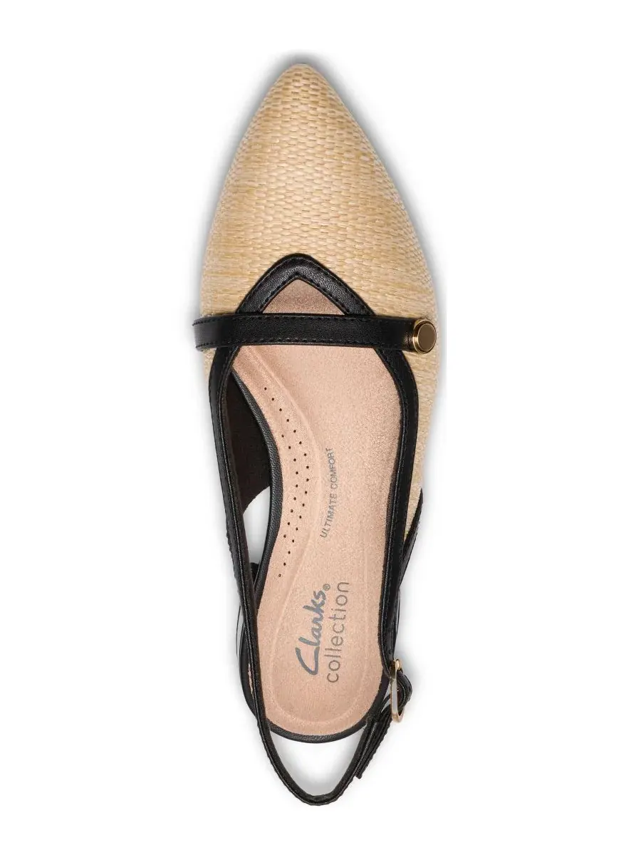 Балетки женские Clarks Natalyn, с открытой стопой и острым носком — изображение 4 из 6, натуральный