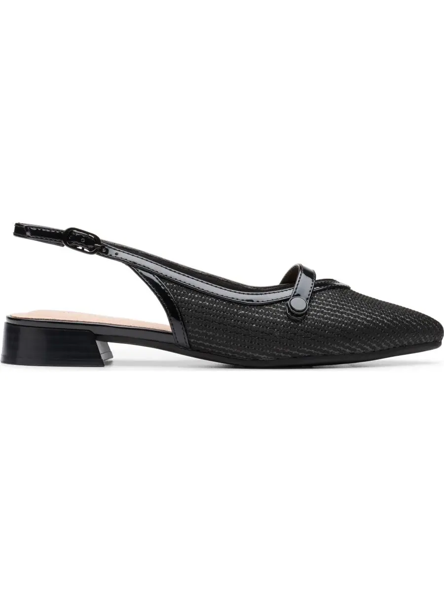 Балетки Clarks Natalyn с открытой стопой — изображение 2 из 6, черный