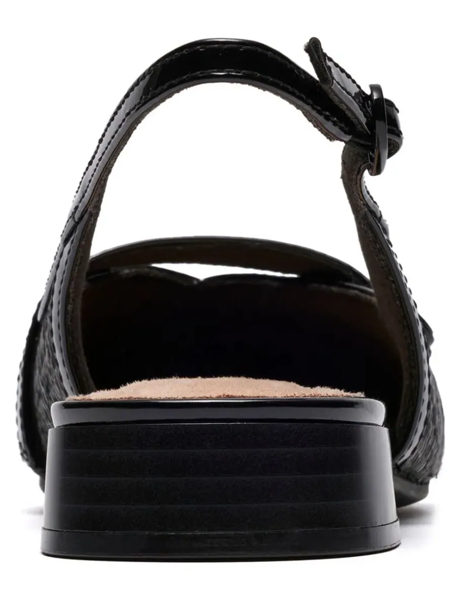 Балетки Clarks Natalyn с открытой стопой — изображение 3 из 6, черный