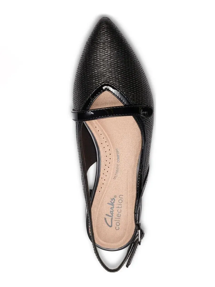 Балетки Clarks Natalyn с открытой стопой — изображение 4 из 6, черный