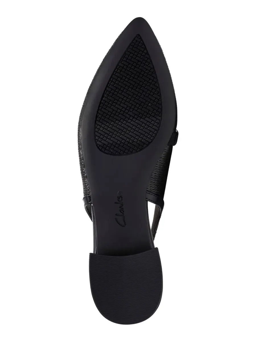 Балетки Clarks Natalyn с открытой стопой — изображение 5 из 6, черный