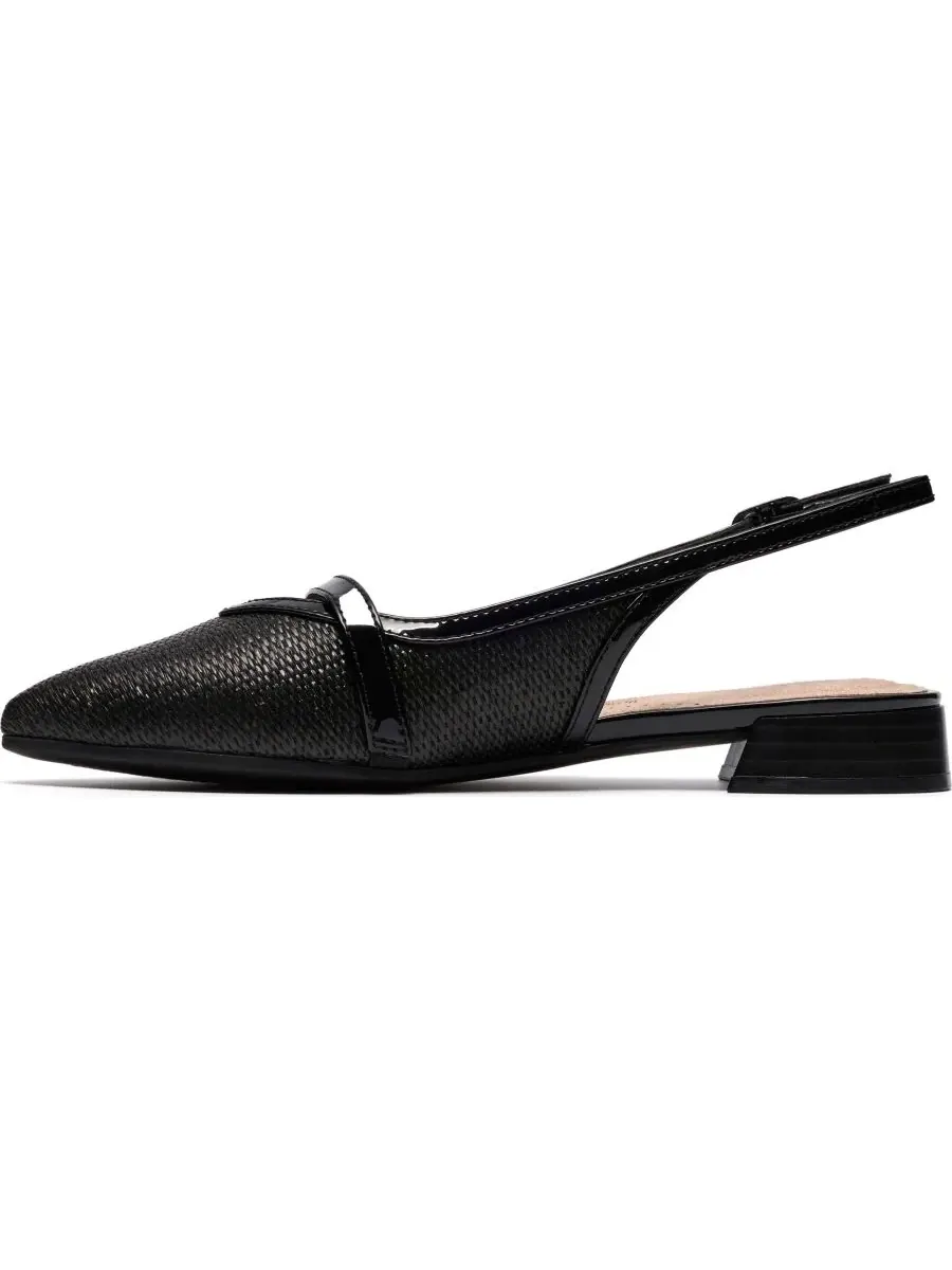 Балетки Clarks Natalyn с открытой стопой — изображение 6 из 6, черный