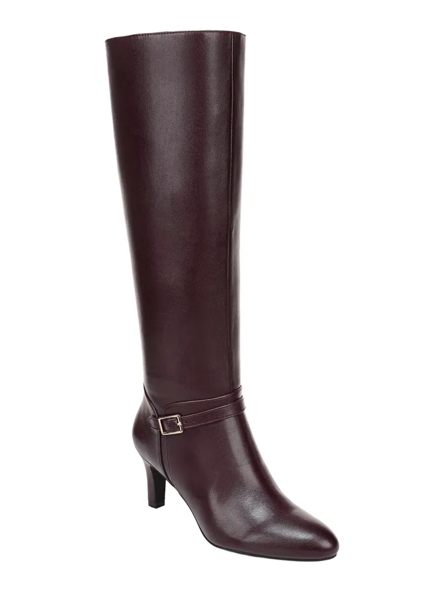 Высокие сапоги Glenore Zip Wide Calf Almond Toe LifeStride, Chocolate Plum Faux Leather