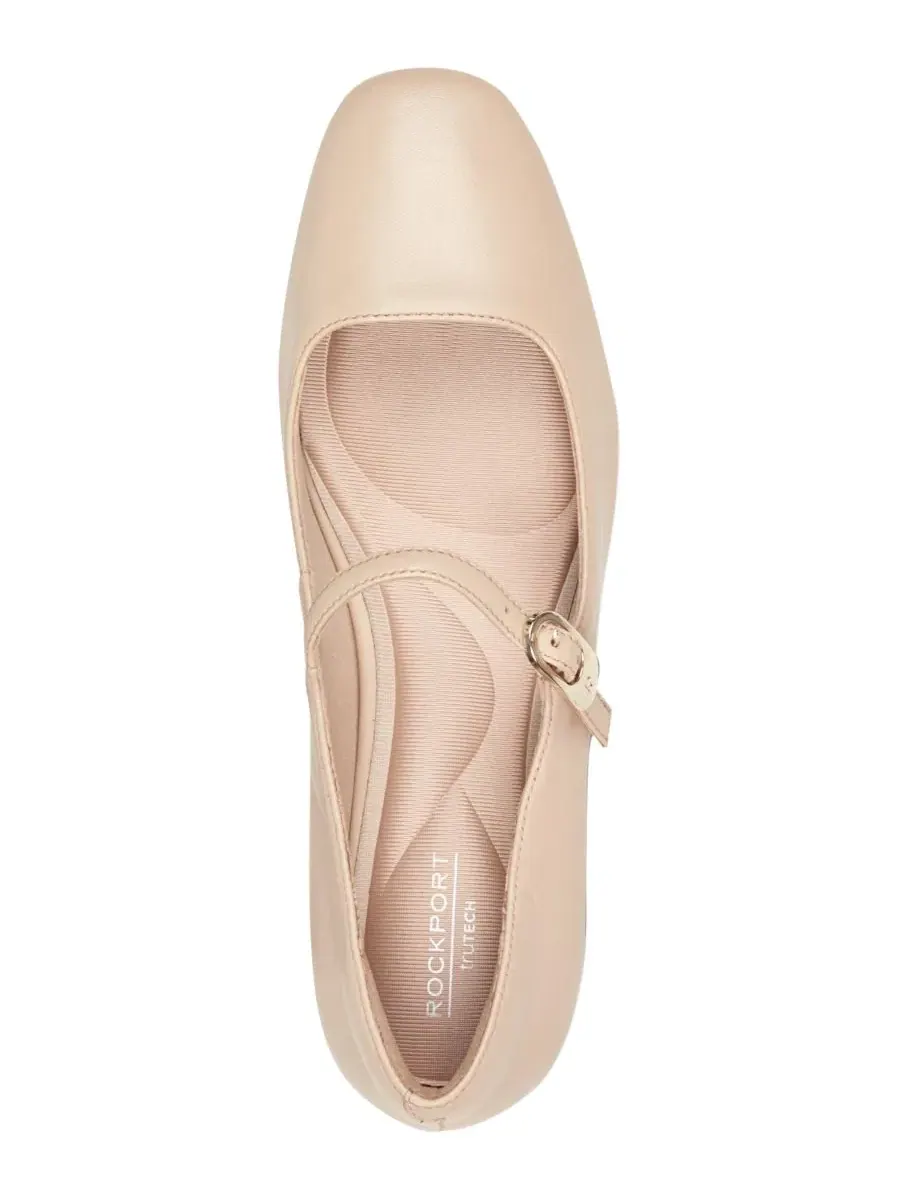 Туфли-мэри джейн на каблуке Niya Mary Jane Dress Flats Rockport — изображение 4 из 5, натуральный