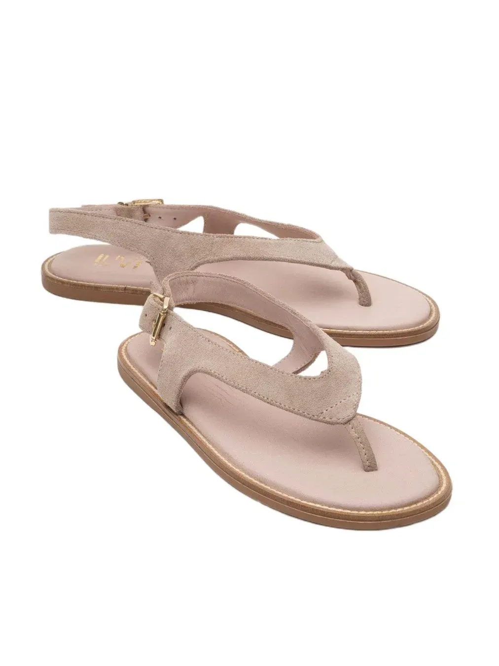 Сандалии-вьетнамки Belinda из итальянской кожи Forever & Always Shoes — изображение 2 из 4, бежевый