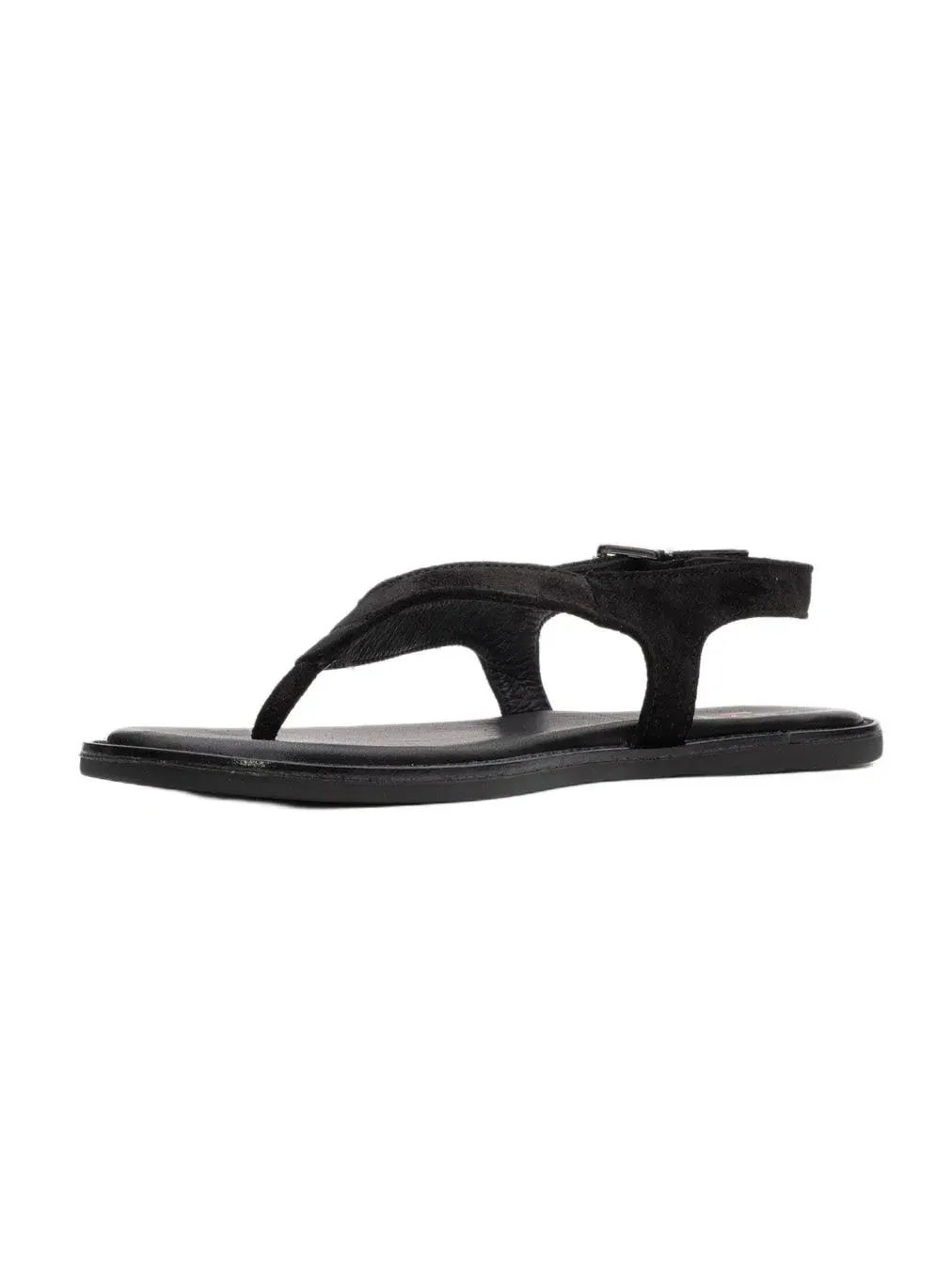 Сандалии Belinda Leather Thong из итальянской замши Forever & Always Shoes — изображение 3 из 4, черный