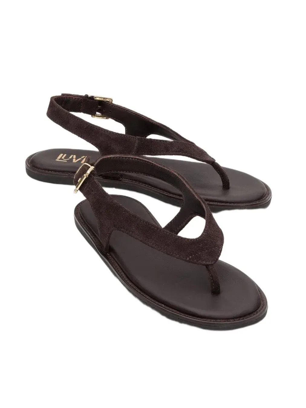 Сандалии Belinda с открытым носком, итальянская кожа Forever & Always Shoes — изображение 2 из 4, коричневый