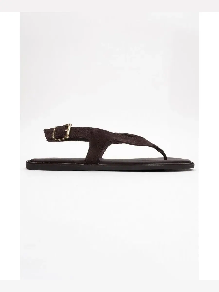 Сандалии Belinda с открытым носком, итальянская кожа Forever & Always Shoes — изображение 4 из 4, коричневый