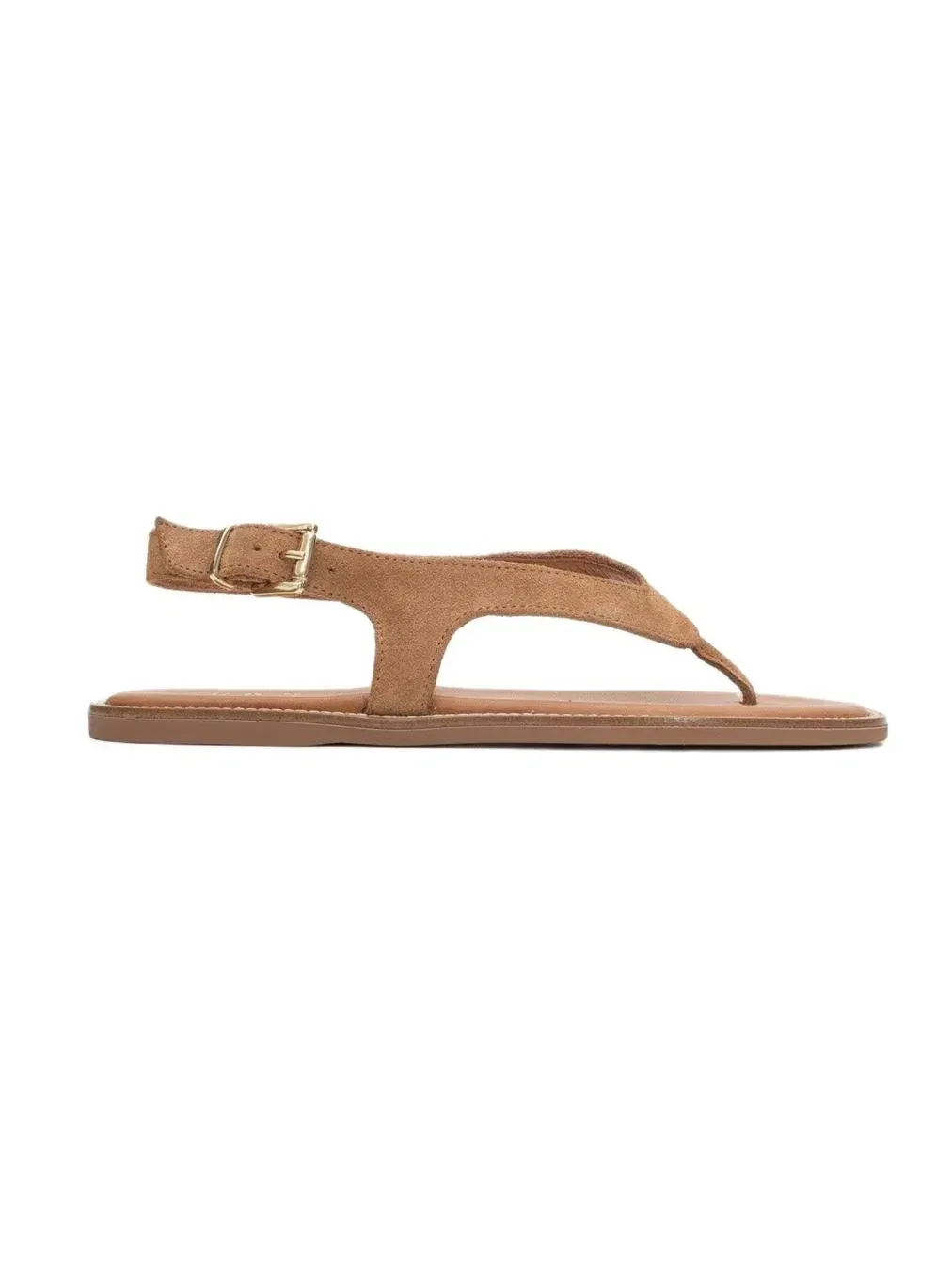 Сандалии-вьетнамки Belinda из итальянской кожи Cognac Brown Suede Leather Forever & Always Shoes — изображение 3 из 4