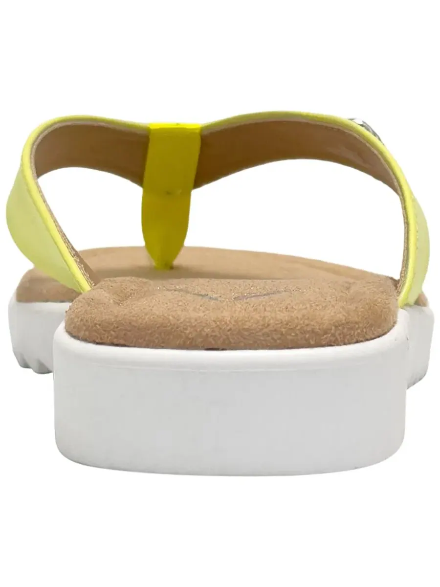Женские сандалии-шлепанцы Jordyn Aerosoles, Lemon Faux Leather — изображение 3 из 6