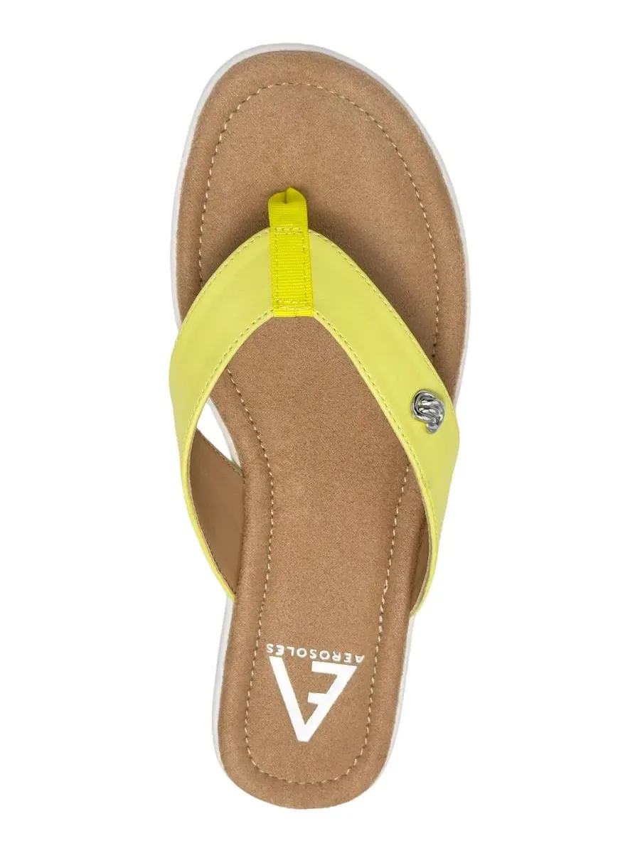 Женские сандалии-шлепанцы Jordyn Aerosoles, Lemon Faux Leather — изображение 4 из 6