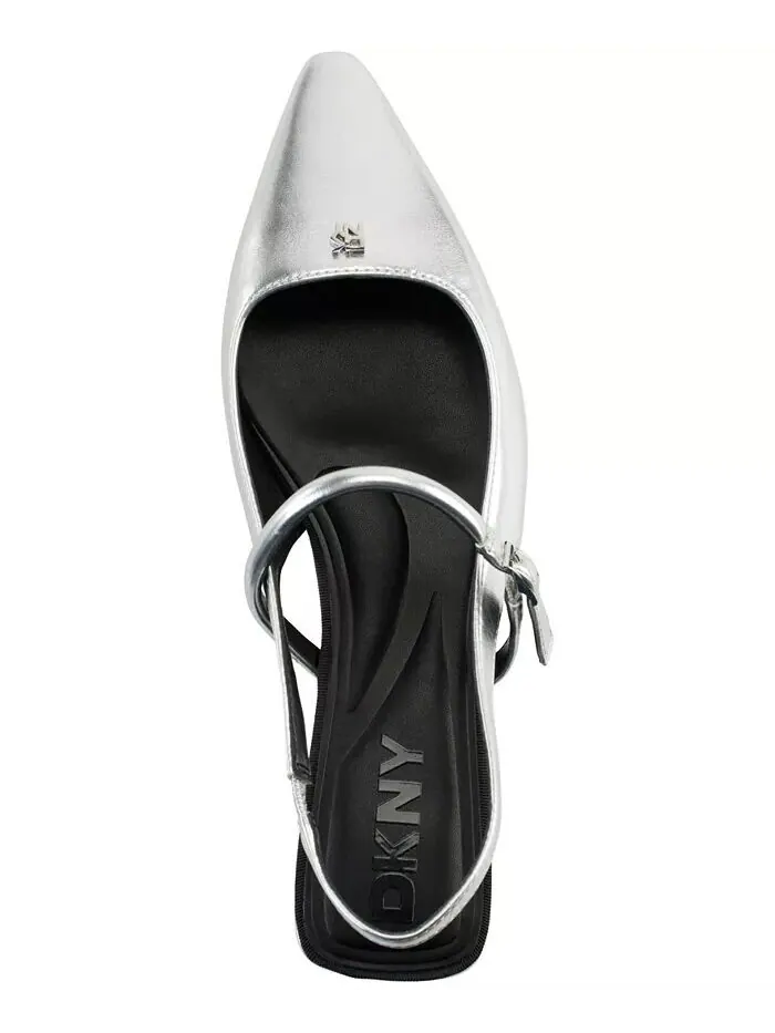 Женские балетки Cairo Slingback DKNY — изображение 4 из 5, серебряный