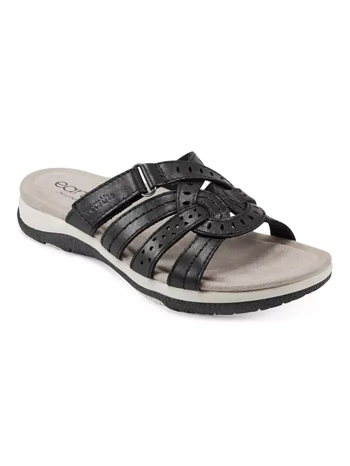 Женские сандалии Sassoni Strappy Slip-On Earth — изображение 1 из 6, черный