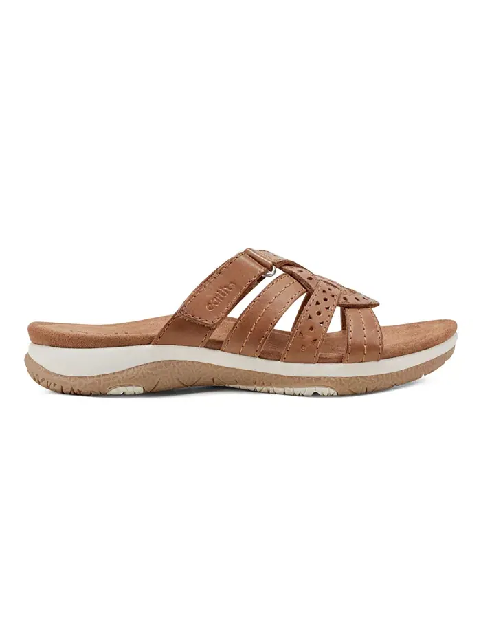 Женские сандалии Sassoni Strappy Slip-On Earth — изображение 2 из 6, коньячный