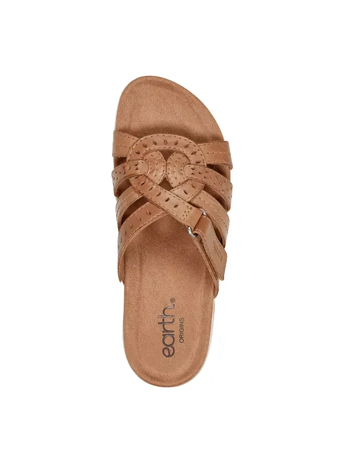 Женские сандалии Sassoni Strappy Slip-On Earth — изображение 4 из 6, коньячный