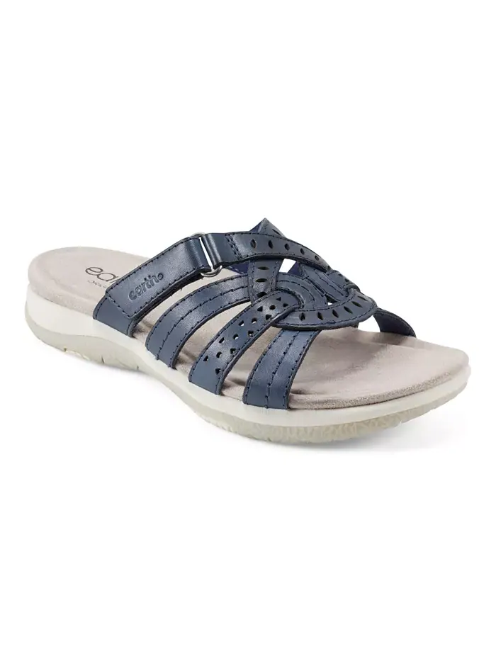 Женские сандалии Sassoni Strappy Slip-On Earth — изображение 1 из 6, темно-синий