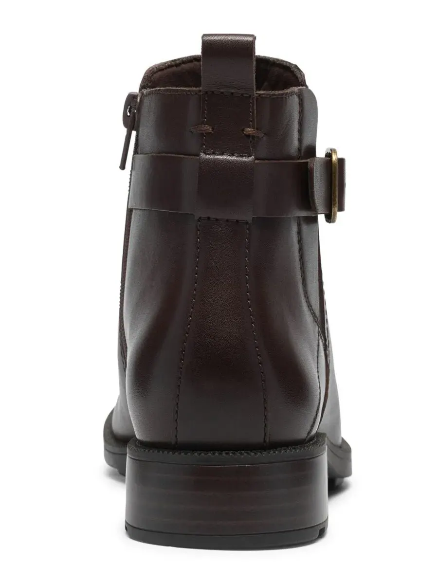 Ботинки на каблуке с пряжкой, модель Adalynn West Clarks — изображение 3 из 6, коричневый