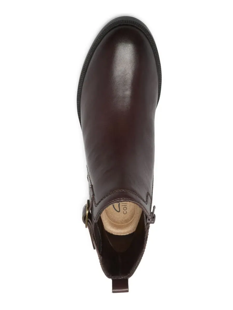 Ботинки на каблуке с пряжкой, модель Adalynn West Clarks — изображение 4 из 6, коричневый