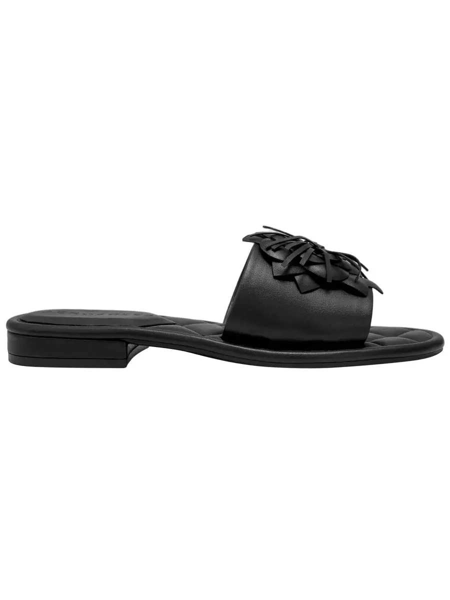 Женские босоножки-слайды с бахромой Begonia Aerosoles — изображение 2 из 6, черный
