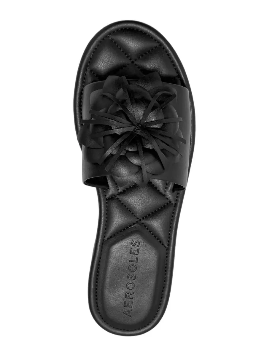 Женские босоножки-слайды с бахромой Begonia Aerosoles — изображение 4 из 6, черный