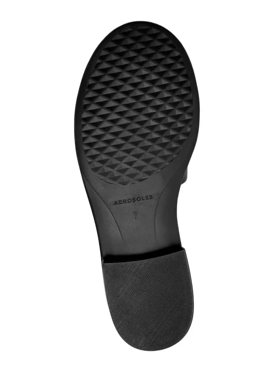 Женские босоножки-слайды с бахромой Begonia Aerosoles — изображение 5 из 6, черный