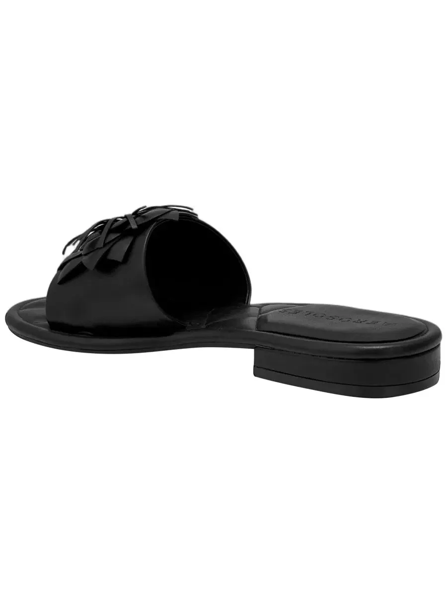 Женские босоножки-слайды с бахромой Begonia Aerosoles — изображение 6 из 6, черный