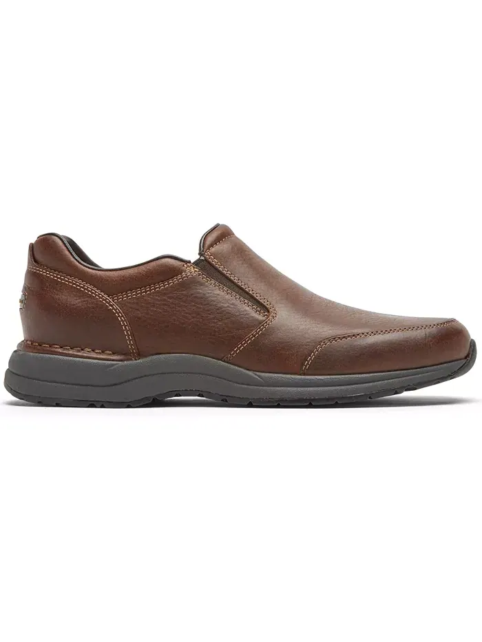 Мужские классические туфли Edgehill Double Gore Slip On Rockport — изображение 2 из 4, коричневый