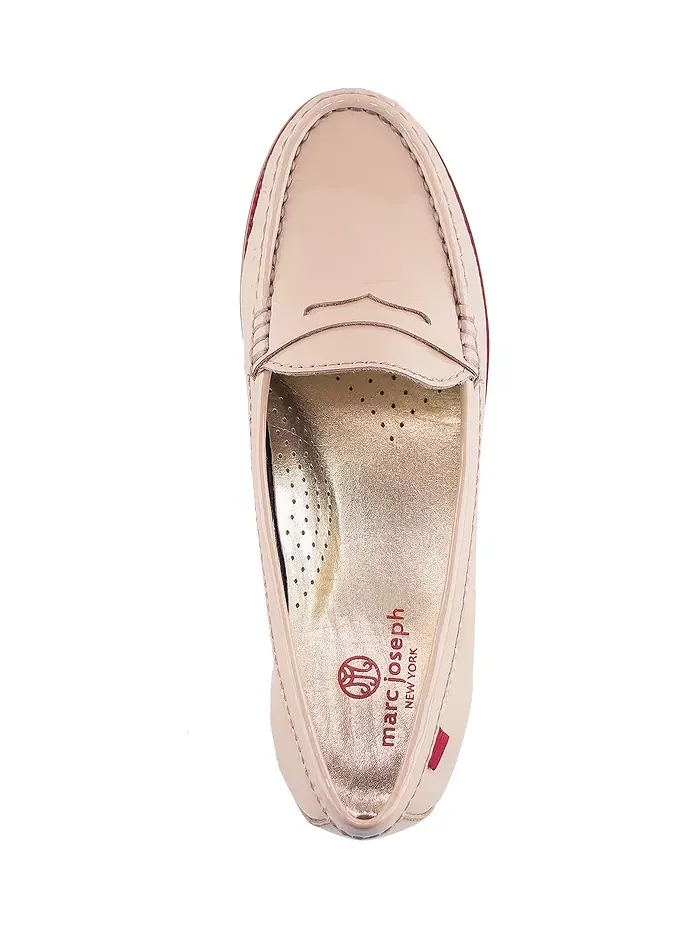 Женские лоферы East Village Penny Marc Joseph New York — изображение 2 из 8, бежевый/бежевый