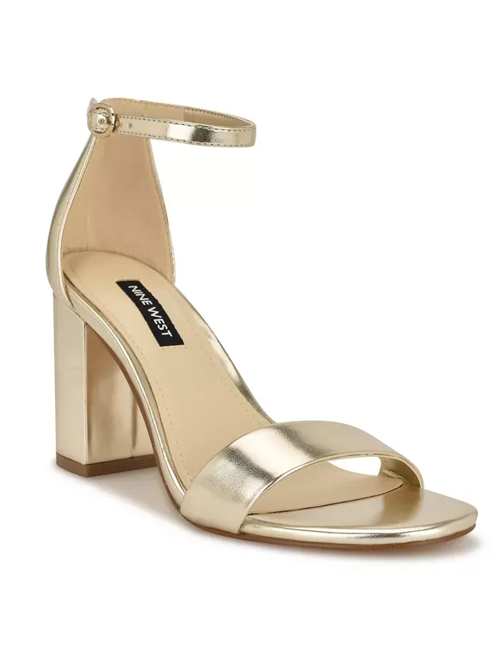 Женские босоножки Toniann с открытым носком Nine West — изображение 1 из 6, золото