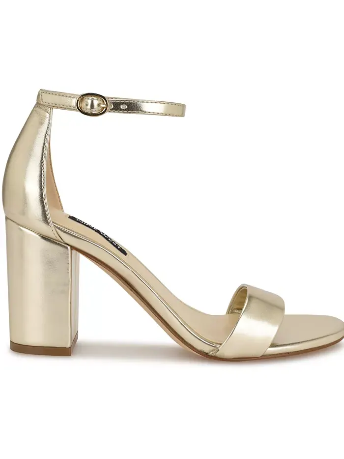 Женские босоножки Toniann с открытым носком Nine West — изображение 4 из 6, золото