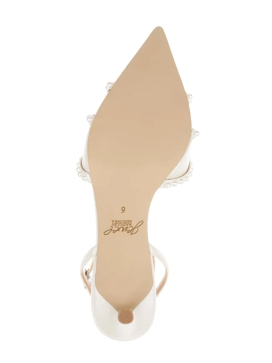 Женские туфли-лодочки Indra с острым носком Jewel Badgley Mischka — изображение 5 из 5, белый