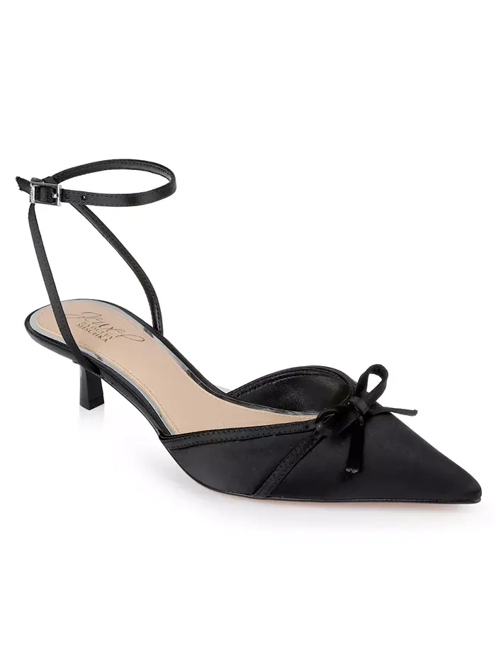 Женские туфли-лодочки Talasia на низком каблуке Jewel Badgley Mischka — изображение 1 из 9, черный