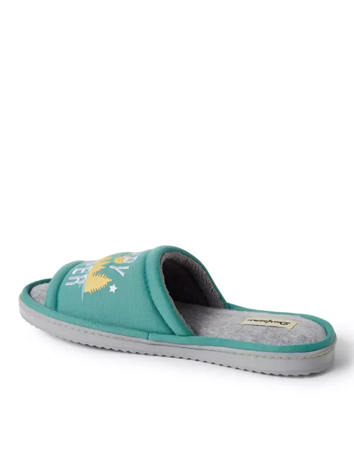 Мужские домашние тапочки Lennox Happy Camper вязаные для душа Dearfoams — изображение 5 из 7, зеленый