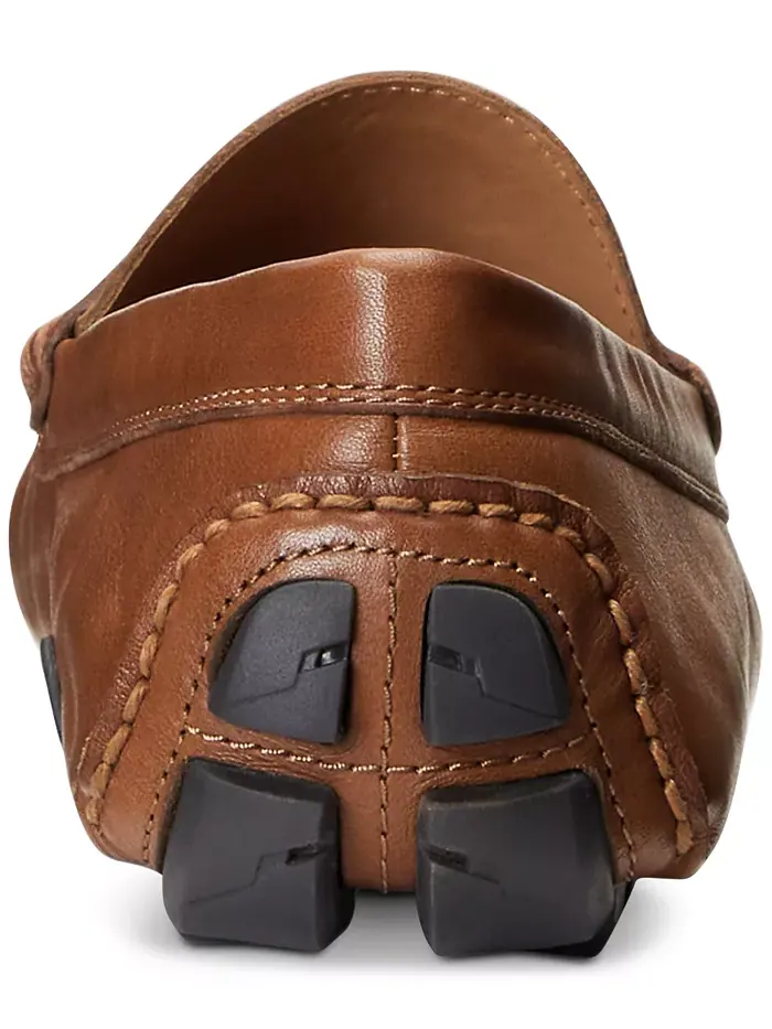 Мужские кожаные лоферы-водители Anders Polo Ralph Lauren — изображение 3 из 4, светлый бежевый