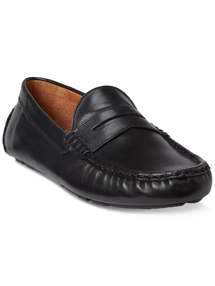 Мужские кожаные лоферы-водители Anders Polo Ralph Lauren — изображение 1 из 5, черный