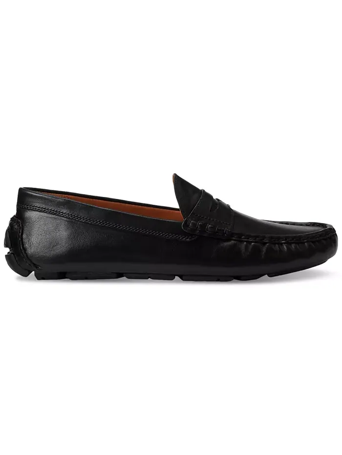 Мужские кожаные лоферы-водители Anders Polo Ralph Lauren — изображение 2 из 5, черный
