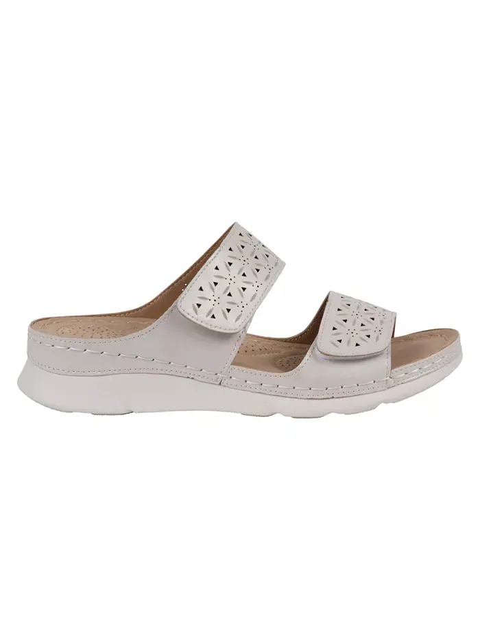 Женские сандалии Verna с регулируемыми двойными ремешками и стелькой GC Shoes — изображение 2 из 5, серебряный