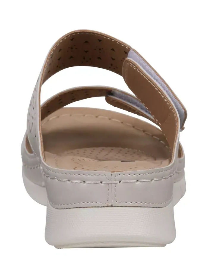 Женские сандалии Verna с регулируемыми двойными ремешками и стелькой GC Shoes — изображение 3 из 5, серебряный