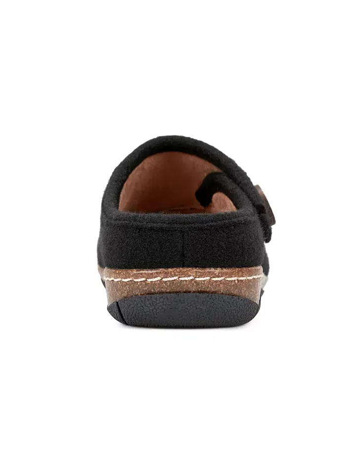 Женские сабо Ezra Button Wrap Slip-On Earth — изображение 3 из 5, черный