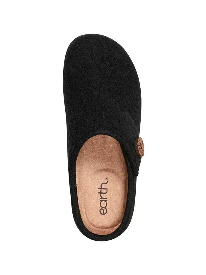 Женские сабо Ezra Button Wrap Slip-On Earth — изображение 4 из 5, черный