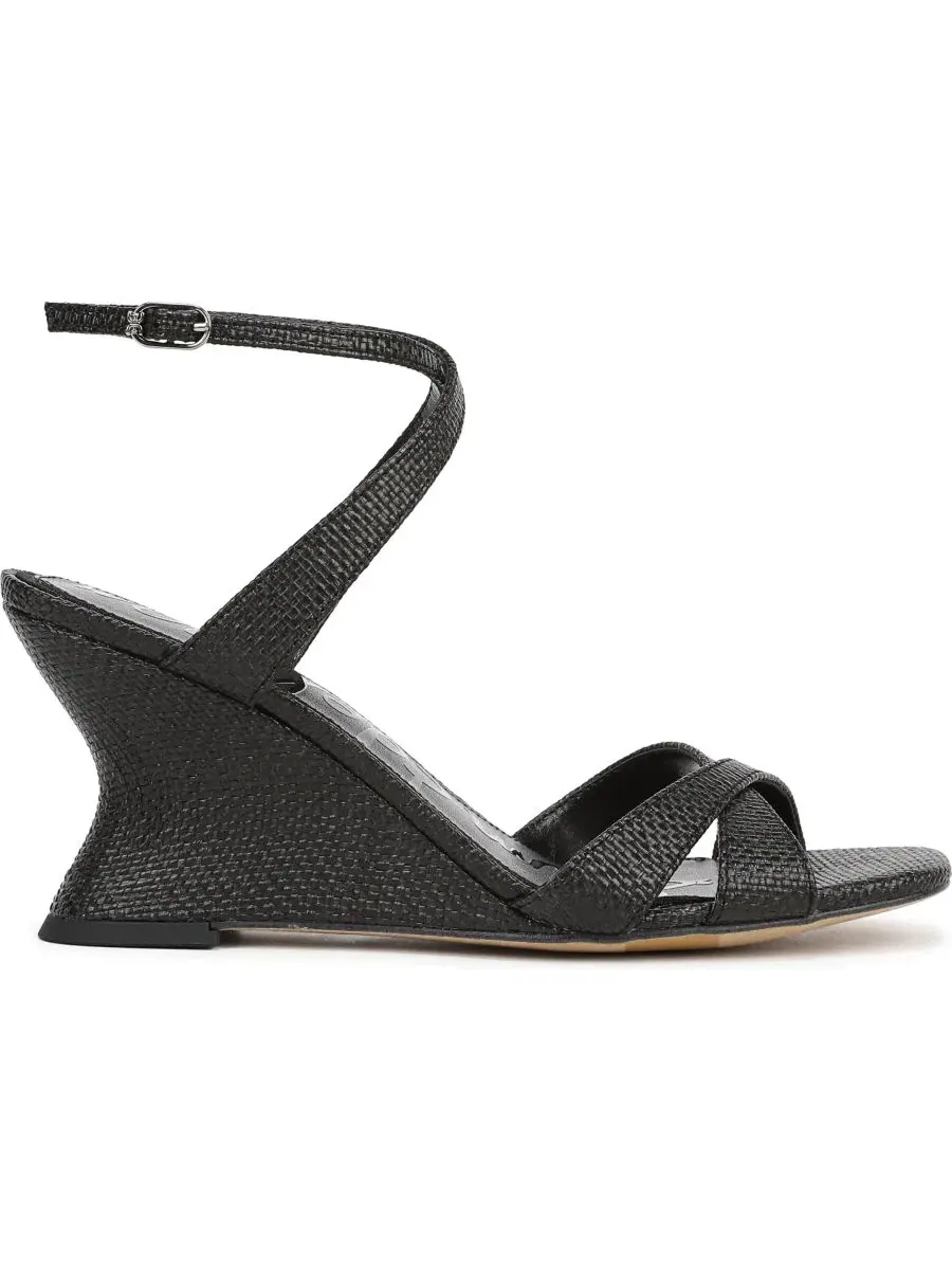 Женские сандалии на танкетке Davi с ремешками Sam Edelman — изображение 2 из 5, черный