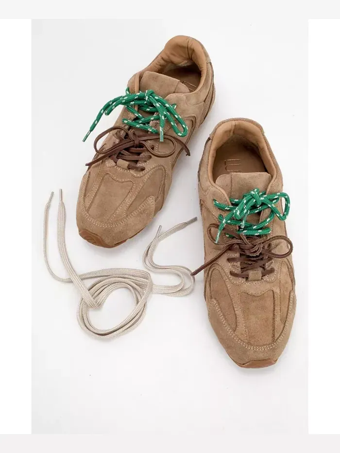 Селина Кроссовки из замши и кожи (женские) Forever & Always Shoes — изображение 2 из 5, темный бежевый
