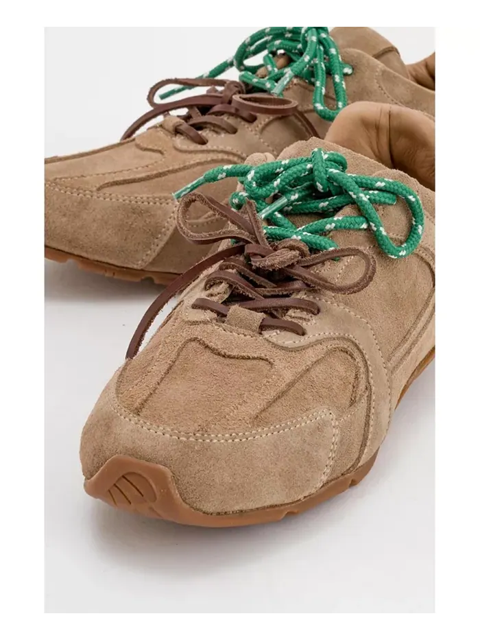 Селина Кроссовки из замши и кожи (женские) Forever & Always Shoes — изображение 5 из 5, темный бежевый