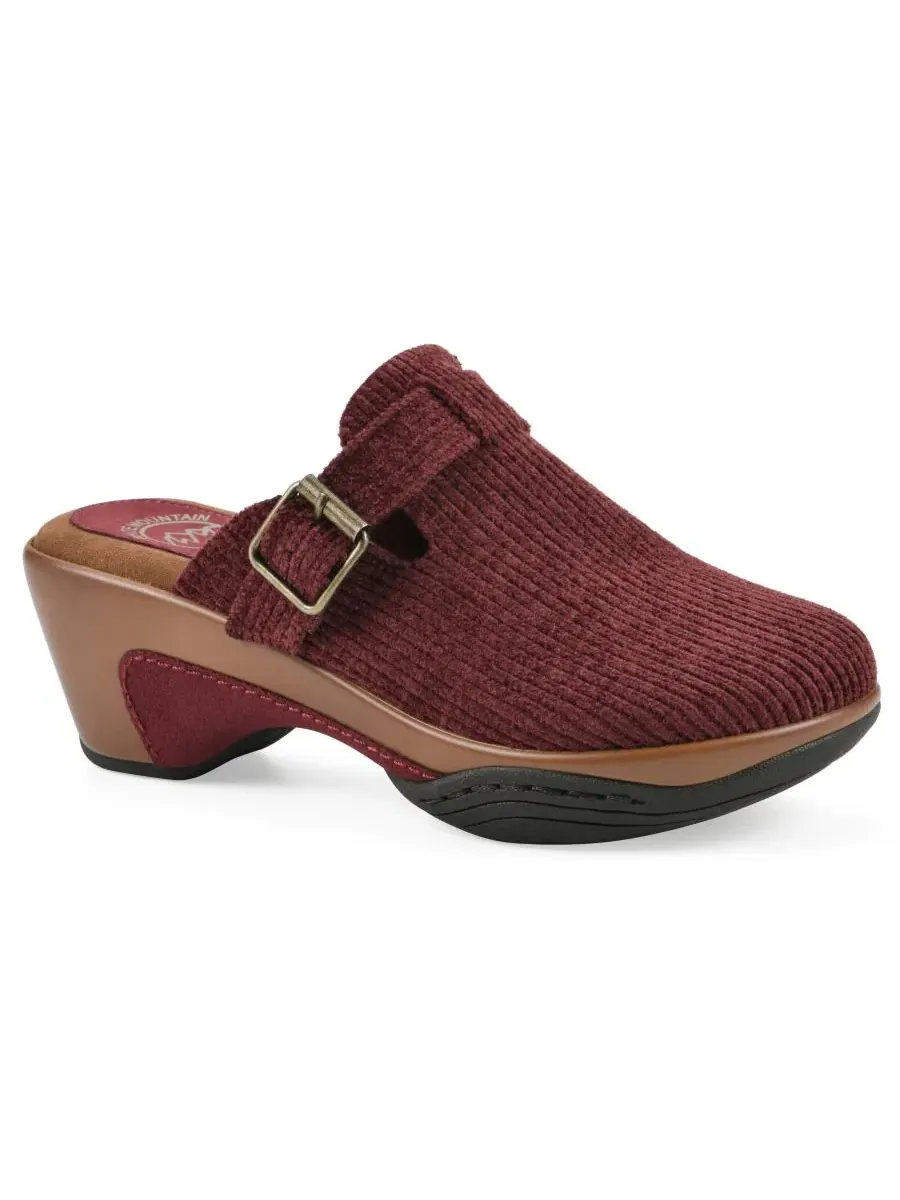 Женские мюли на каблуке Vias Slip-On Mule Clogs White Mountain — изображение 1 из 6, бордовый