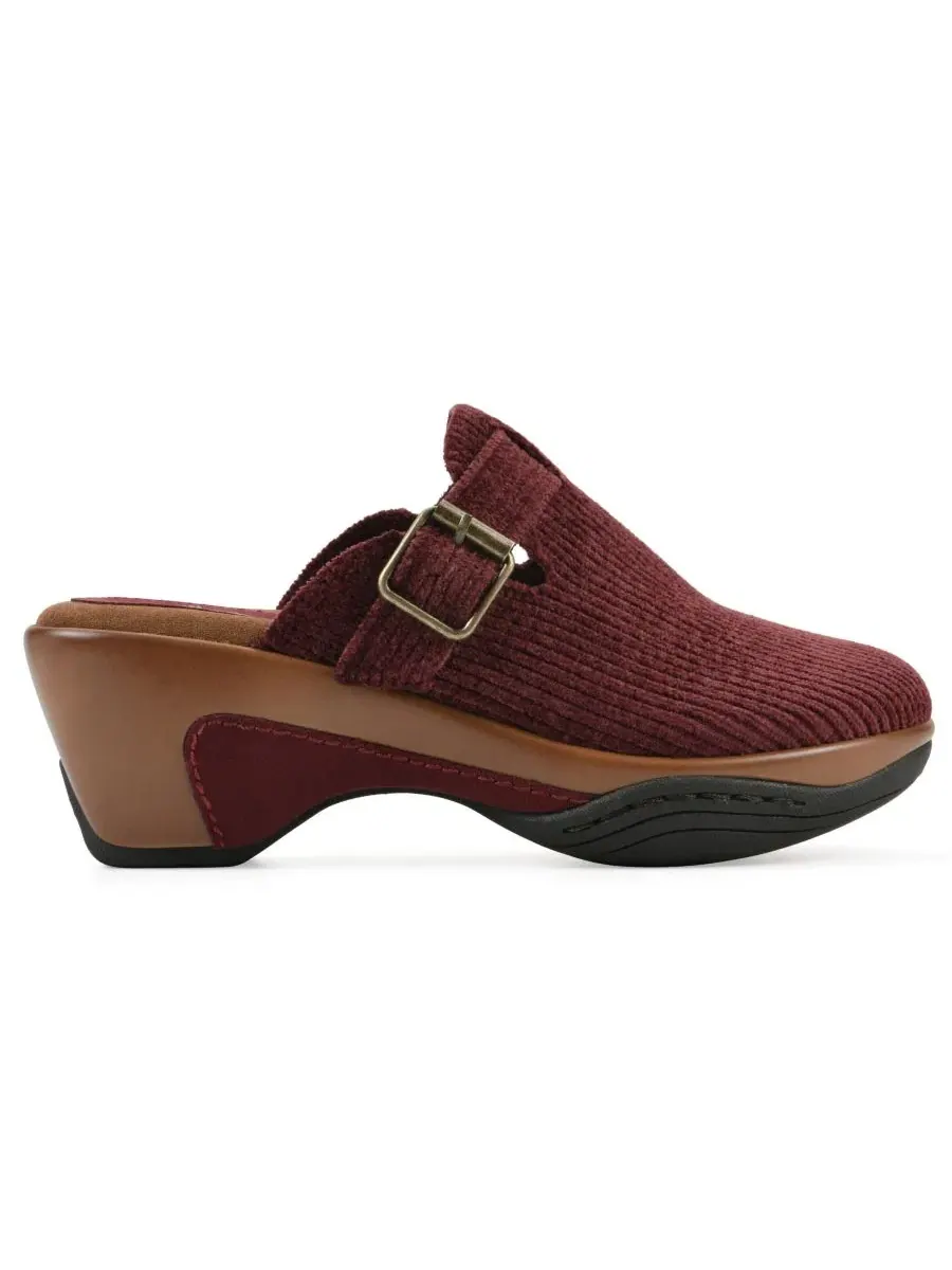 Женские мюли на каблуке Vias Slip-On Mule Clogs White Mountain — изображение 2 из 6, бордовый