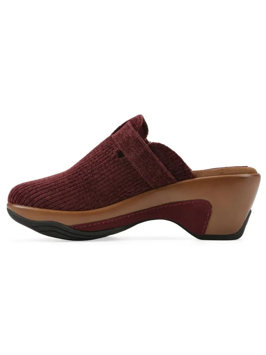 Женские мюли на каблуке Vias Slip-On Mule Clogs White Mountain — изображение 6 из 6, бордовый