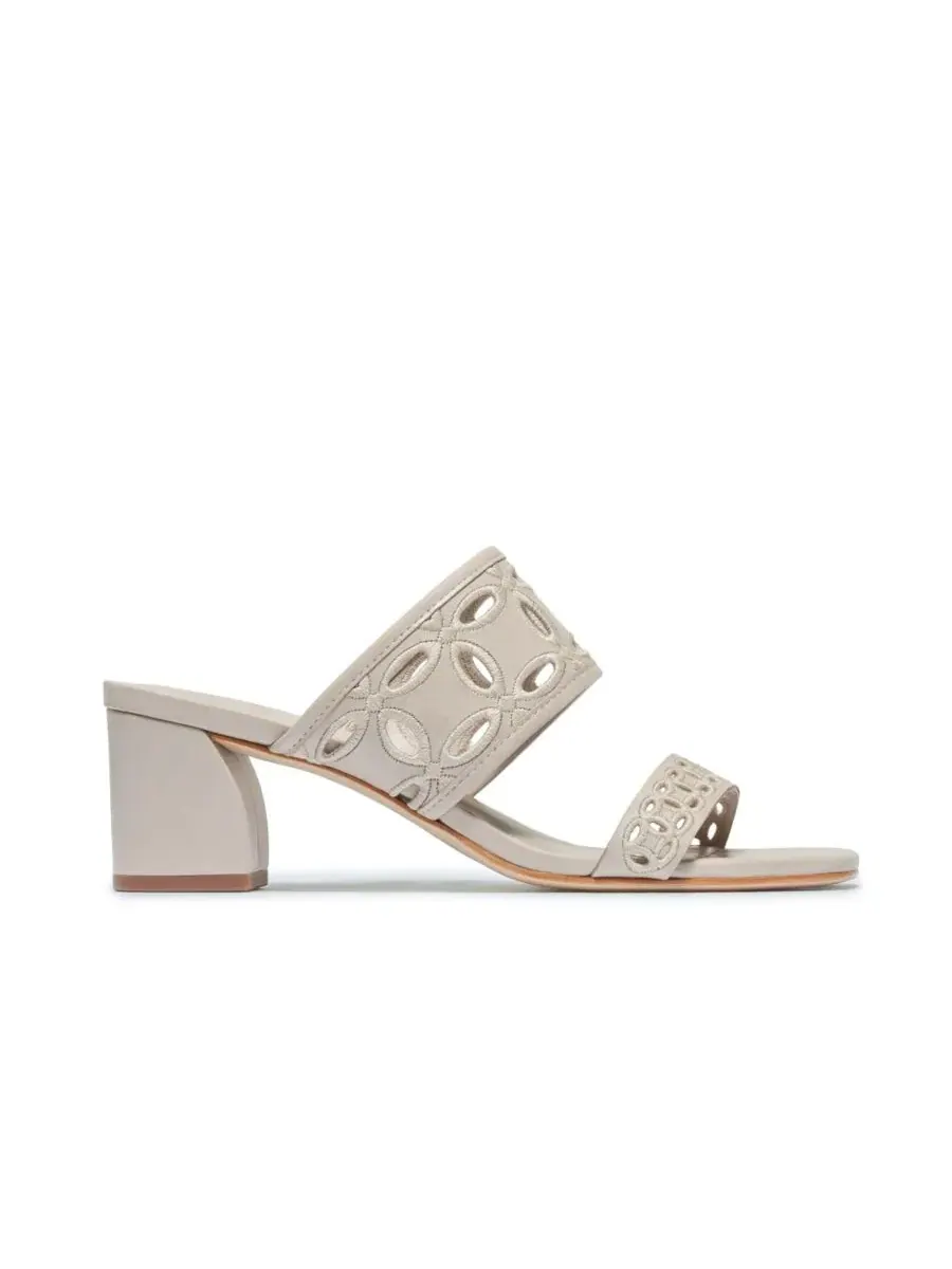 Босоножки на среднем каблуке с цветочной вышивкой Gemma Bernardo Footwear — изображение 2 из 5, глина