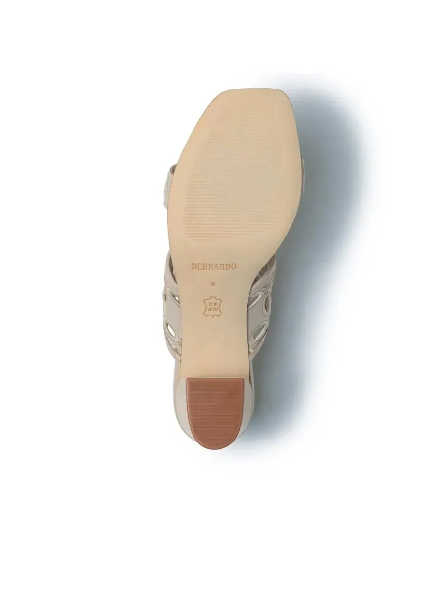 Босоножки на среднем каблуке с цветочной вышивкой Gemma Bernardo Footwear — изображение 3 из 5, глина