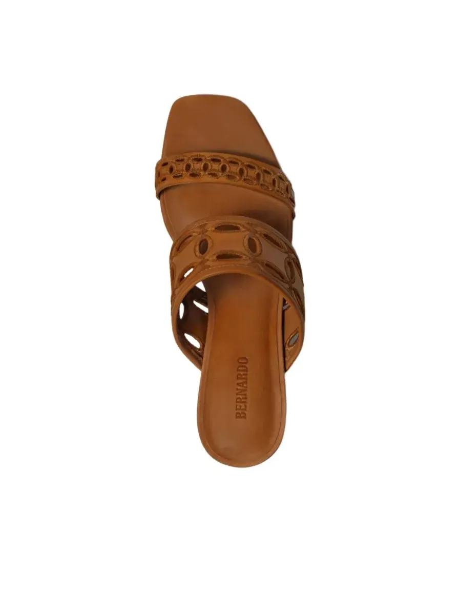 Босоножки на среднем каблуке с цветочной вышивкой Gemma Bernardo Footwear — изображение 3 из 5, коричневый