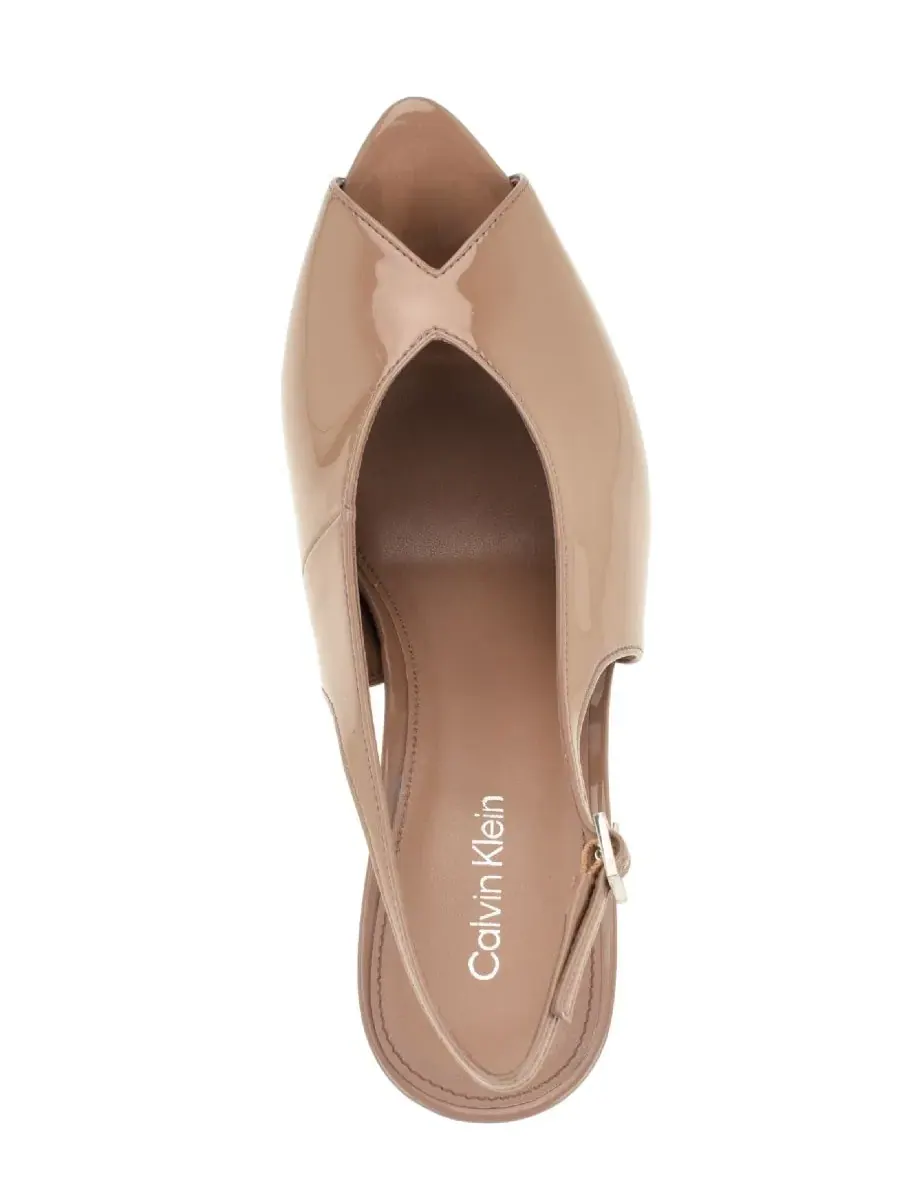 Туфли Dorris Peep Toe High Stiletto Slingback Pump Calvin Klein — изображение 4 из 5, светлый коричневый
